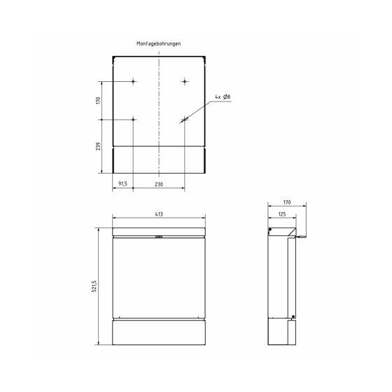 Boîte aux lettres BRENTANO - Design Elegance 3 - RAL 7016 gris anthracite | Boîtes aux lettres | Briefkasten Manufaktur