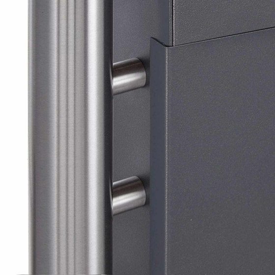 Buzón de diseño BRENTANO ST-BP con compartimento para periódicos - Diseño Elegancia 3 - RAL 7016 gris antracita | Buzones | Briefkasten Manufaktur