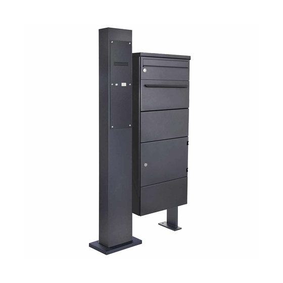 Parcel post box free-standing BASIC 870862B ST-P with lock system - RAL of your choice - INDIVIDUAL Right | Mailboxes | Briefkasten Manufaktur