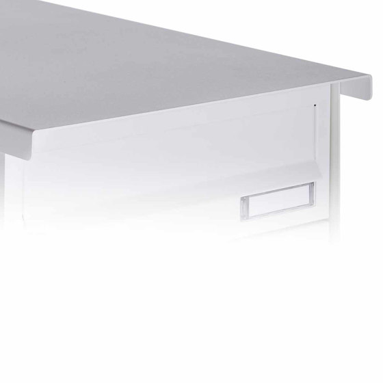 2pcs stainless steel freestanding letterbox Design BASIC Plus Xubic 385X ST-BP with parcel box 550x370 - RAL colour | Mailboxes | Briefkasten Manufaktur