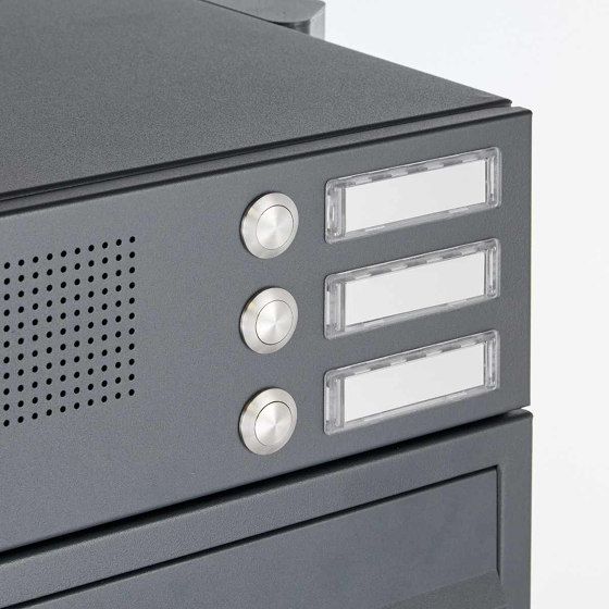 9er Standbriefkasten Design BASIC Plus 385KXP ST-T mit Klingel & Sprech - Kameravorbereitung Rechts | Briefkästen | Briefkasten Manufaktur