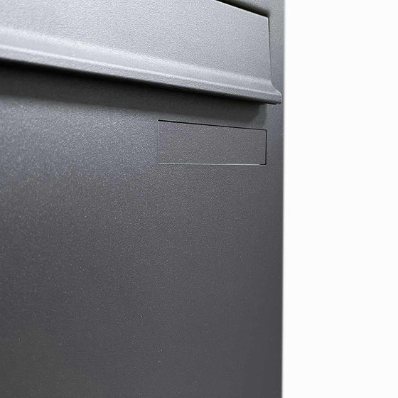Stainless steel parcel post box BASIC Plus 864XS with parcel compartment 550x370 & newspaper compartment - RAL colour | Buzones | Briefkasten Manufaktur
