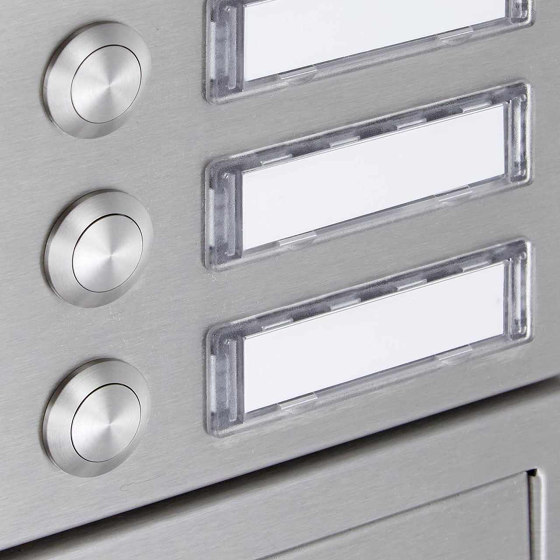 9er 5x2 flush-mounted letterbox BASIC Plus 382XU UP - polished stainless steel - individual right 100mm depth | Mailboxes | Briefkasten Manufaktur