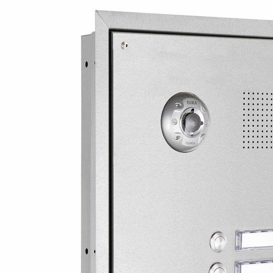 9er 5x2 flush-mounted letterbox BASIC Plus 382XU UP - polished stainless steel - individual right 100mm depth | Mailboxes | Briefkasten Manufaktur