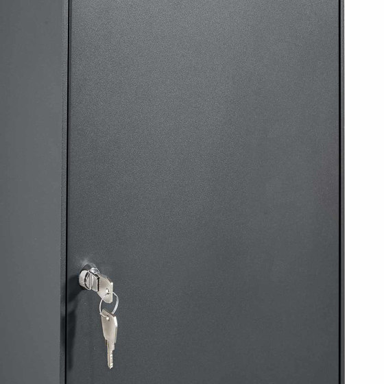 Colonna portalettere BASIC Plus 864X - Scaffale per pacchi 550x370 - 21,5" Touchscreen - Colore RAL | Buchette lettere | Briefkasten Manufaktur