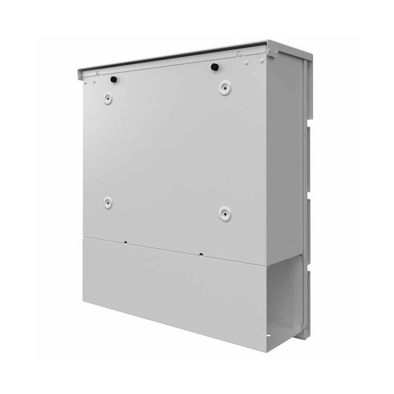 KANT Edition letterbox with newspaper compartment - Elegance 1 design - RAL 9007 grey aluminium | Buzones | Briefkasten Manufaktur