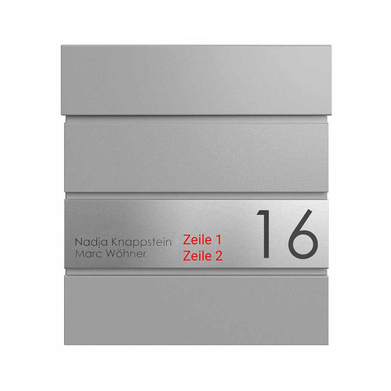 Boîte aux lettres KANT Edition avec compartiment à journaux - Design Elegance 1 - RAL 9007 aluminium gris | Boîtes aux lettres | Briefkasten Manufaktur