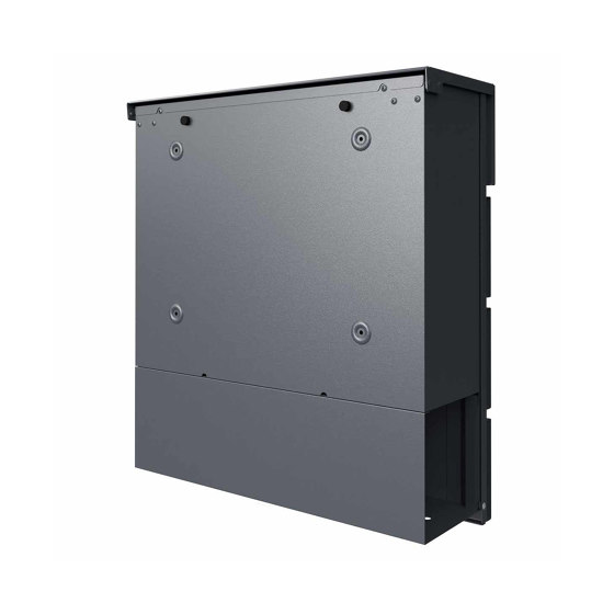 KANT Edition letterbox with newspaper compartment - Elegance 1 design - DB 703 metallic grey | Mailboxes | Briefkasten Manufaktur