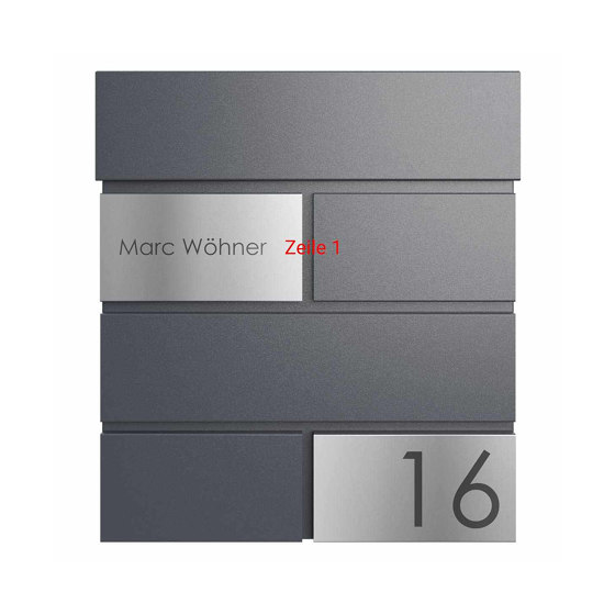Briefkasten KANT Edition mit Zeitungsfach - Design Elegance 3 - DB 703 eisenglimmer | Briefkästen | Briefkasten Manufaktur