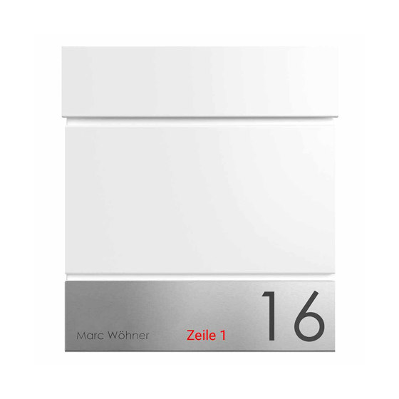 Briefkasten KANT Edition mit Zeitungsfach - Design Elegance 4 - RAL 9016 verkehrsweiß | Briefkästen | Briefkasten Manufaktur