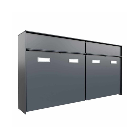 2pcs 2x1 Design surface-mounted letterbox system GOETHE AP - RAL of your choice | Mailboxes | Briefkasten Manufaktur