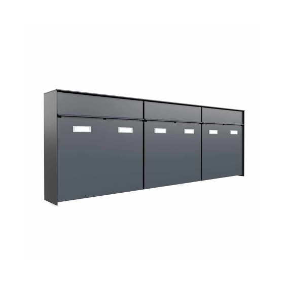 3pcs 3x1 Design surface-mounted letterbox system GOETHE AP - RAL of your choice | Mailboxes | Briefkasten Manufaktur