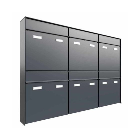 6pcs 3x2 Design surface-mounted letterbox system GOETHE AP - RAL of your choice | Mailboxes | Briefkasten Manufaktur
