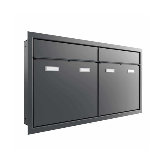2-unit 2x1 design flush-mounted letterbox system GOETHE UP - RAL of your choice | Mailboxes | Briefkasten Manufaktur