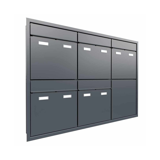 5pcs 3x2 Design flush-mounted letterbox system GOETHE UP - RAL of your choice | Mailboxes | Briefkasten Manufaktur
