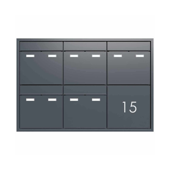 5er 3x2 Design Unterputz Briefkastenanlage GOETHE UP - RAL nach Wahl | Briefkästen | Briefkasten Manufaktur