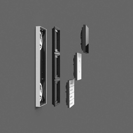 Piedistallo cassetta per le lettere di design GOETHE con vano portagiornali - colore RAL - GIRA System 106 - Set completo AUDIO | Buchette lettere | Briefkasten Manufaktur
