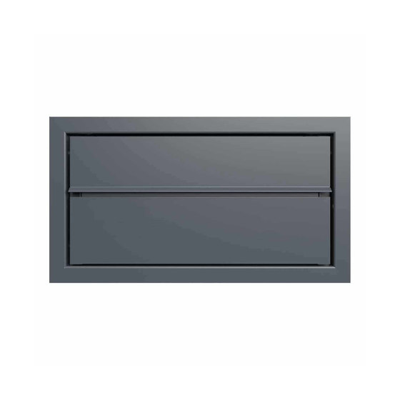 Design pass-through letterbox GOETHE MDW - RAL of your choice 300-390mm depth | Buzones | Briefkasten Manufaktur