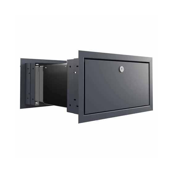 Design pass-through letterbox GOETHE MDW - RAL of your choice 300-390mm depth | Buzones | Briefkasten Manufaktur