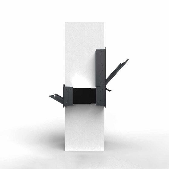 Boîte aux lettres design GOETHE MDW - RAL au choix - DoorBird interphone vidéo 300-390mm profondeur | Boîtes aux lettres | Briefkasten Manufaktur