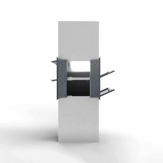 Boîte aux lettres 4x4 design GOETHE MDW avec plaque nominative - RAL au choix 300-390mm de profondeur | Boîtes aux lettres | Briefkasten Manufaktur