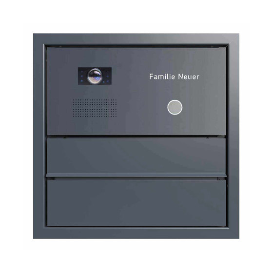 Design pass-through letterbox GOETHE MDW - RAL of your choice - Bell- Intercom box - INDIVIDUAL 300-390mm depth | Mailboxes | Briefkasten Manufaktur