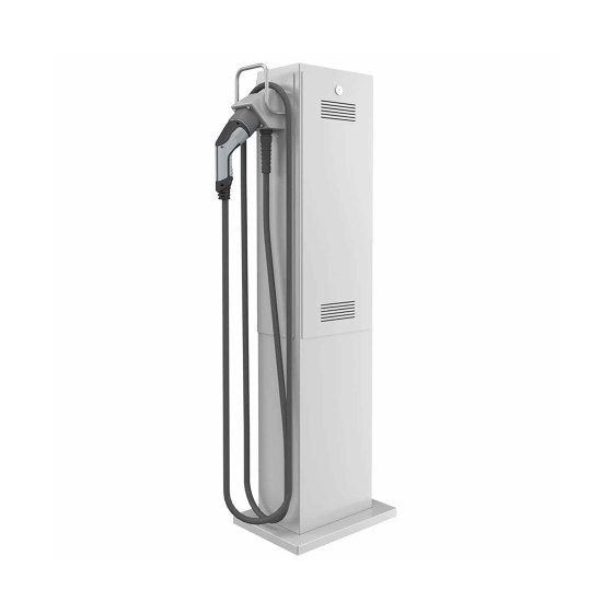 Charging column Draw BASIC Charge 1X - 22kW/32A with 1x type 2 charging cable Height 1300mm Right RAL as desired | Sockets | Briefkasten Manufaktur