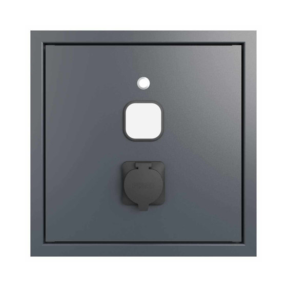 Wallbox Goethe BASIC Charge 1X - 11kW/16A avec prise de courant de type 2 encastrée ou variante encastrée 100mm RFID (incl. 2 Keyfob) | Prises | Briefkasten Manufaktur