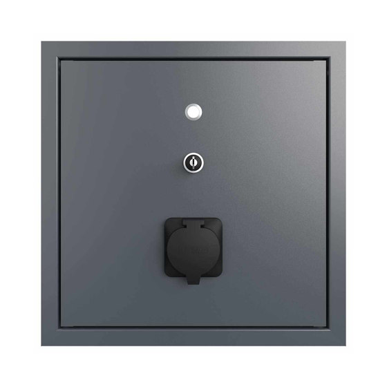 Wallbox Goethe BASIC Charge 1X - 11kW/16A with type 2 socket flush-mounted variant 100mm RFID (incl. 2 Keyfob) | Enchufes | Briefkasten Manufaktur