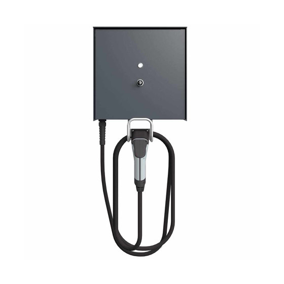 Wallbox Goethe BASIC Charge 1X - 11kW/16A con cavo di ricarica tipo 2 RFID (incl. 2 Keyfob) | Prese elettriche | Briefkasten Manufaktur