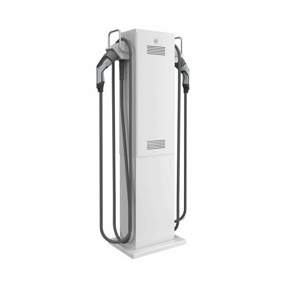 Wallbox Draw BASIC Charge 2 - 22kW/32A - 11kW/16A with 2x Type 2 charging cable Height 1300mm RAL of your choice | Enchufes | Briefkasten Manufaktur