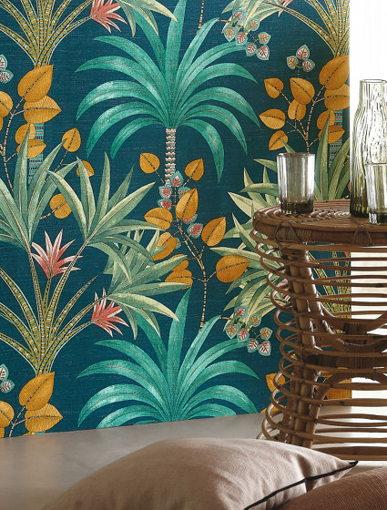MIRISSA PETROLE/TURQUOISE | Wall coverings / wallpapers | Casamance