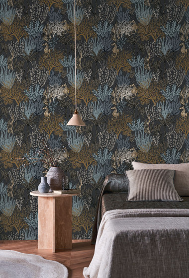 POSIDONIE NOIR/OR | Wall coverings / wallpapers | Casamance