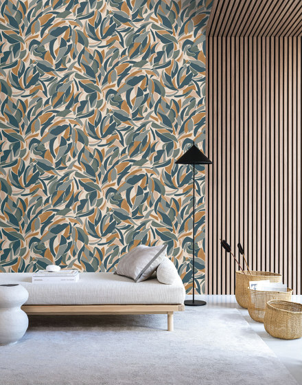 COLLAGE BLANC/MARINE | Wall coverings / wallpapers | Casamance