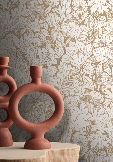 DAHLIA VANILLE/OR | Wall coverings / wallpapers | Casamance