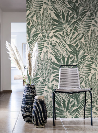 ALOES VERT IMPERIAL/GREGE | Wall coverings / wallpapers | Casamance