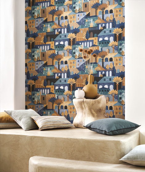 MONTEROSSO MARINE/AMBRE | Wall coverings / wallpapers | Casamance