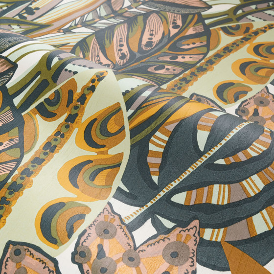 DESIRADE BLANC/KAKI | Wall coverings / wallpapers | Casamance
