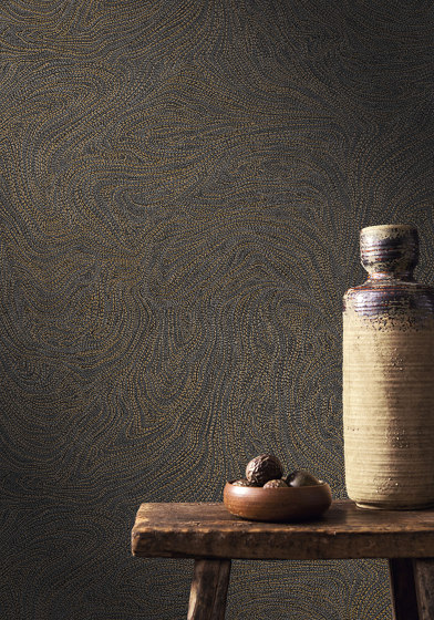 VOIE LACTEE NOIR/DORE | Wall coverings / wallpapers | Casamance
