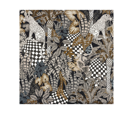 NEOFELIS NOIR / FAUVE | Tessuti decorative | Casamance