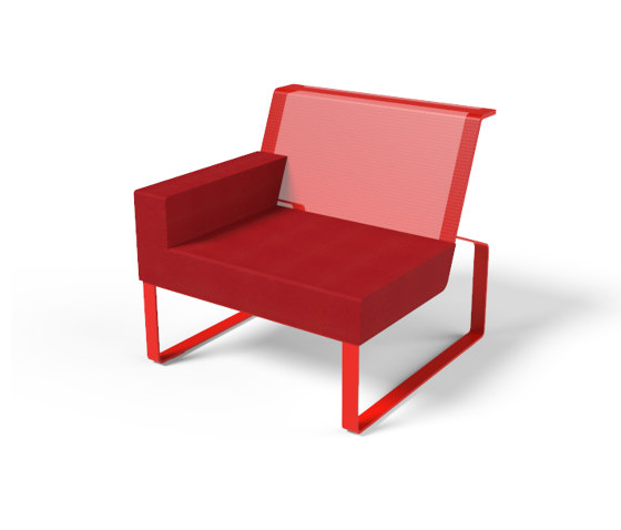 Armchair with left armrest and side zip pocket Moja | Poltrone | Egoé