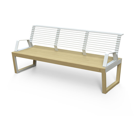 Barka Three-seat Bench with Armrest | Bancs | Egoé