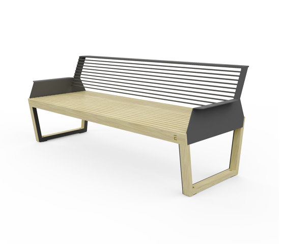 Barka Three-seat Bench with Armrest | Panche | Egoé