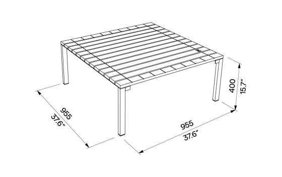 Bistrot Low Square Table | Tables basses | Egoé