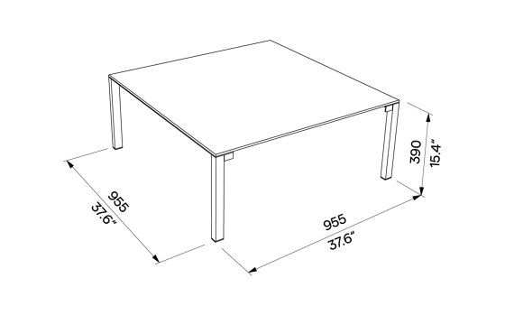 Bistrot Low Square Table | Mesas de centro | Egoé