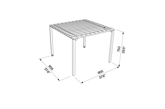 Bistrot Rectangular Table | Tables de repas | Egoé
