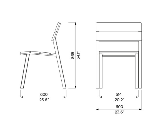 Cora Chair without Armrests | Chaises | Egoé