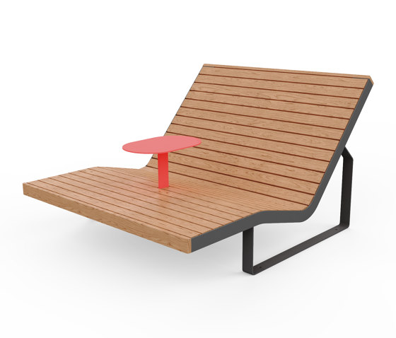 Preva Double Deckchair with Table | Tumbonas | Egoé