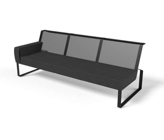 Three-seat sofa with left armrest and front pocket Moja | Sofas | Egoé