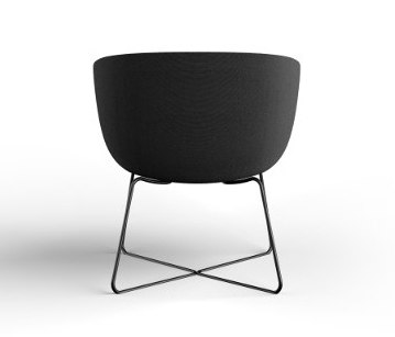 cleo mini low - plain padding, metal sled pedestal | Chairs | Rossin srl